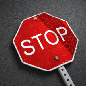 Run-Over Stop Sign